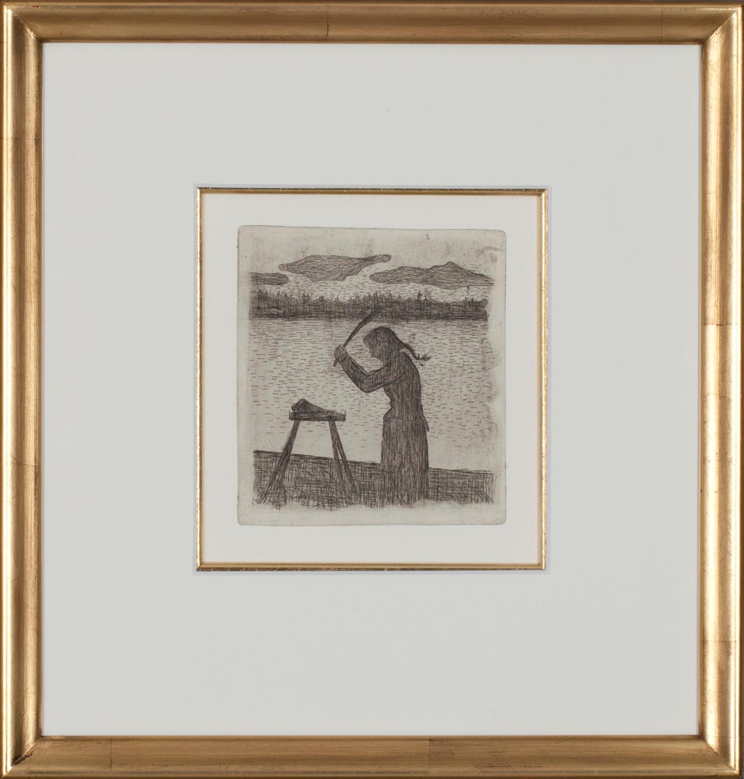 HUGO SIMBERG, etsning.