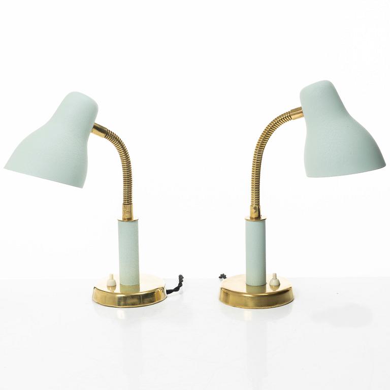 Bertil Brisborg, bordslampor, ett par, modell 32535, Nordiska Kompaniet, 1950-tal.