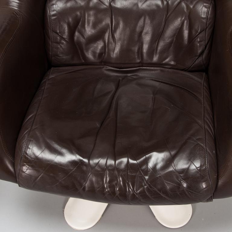 Yrjö Kukkapuro, a late 1960s '418N' armchair and '812J' ottoman for Haimi.