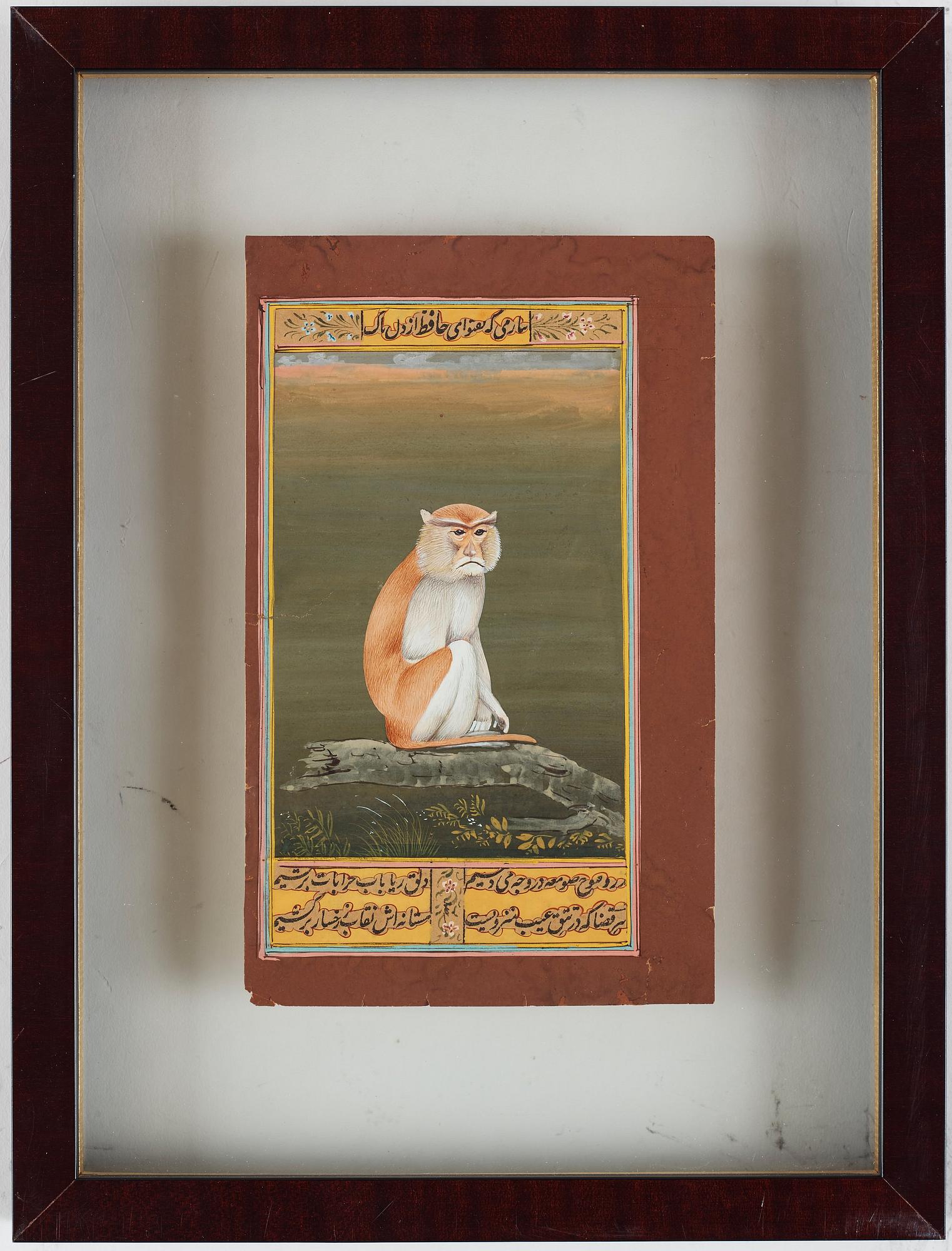 A set of four Mughal paintings by unknown artist, 19th Century.