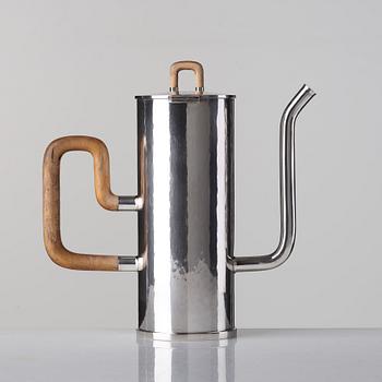 Sigurd Persson, kaffekanna, Stockholm 1984, smed Lars Munkhammar, sterling.