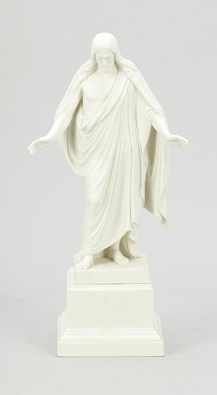 FIGUR, parian, efter Bertel Thorvaldsen, Gustavsberg, 1908-09.