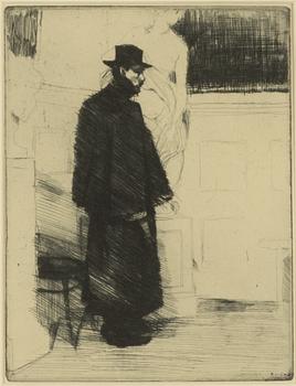 Axel Fridell, "Man i kappa" (The Artist Arvid Knöppel).