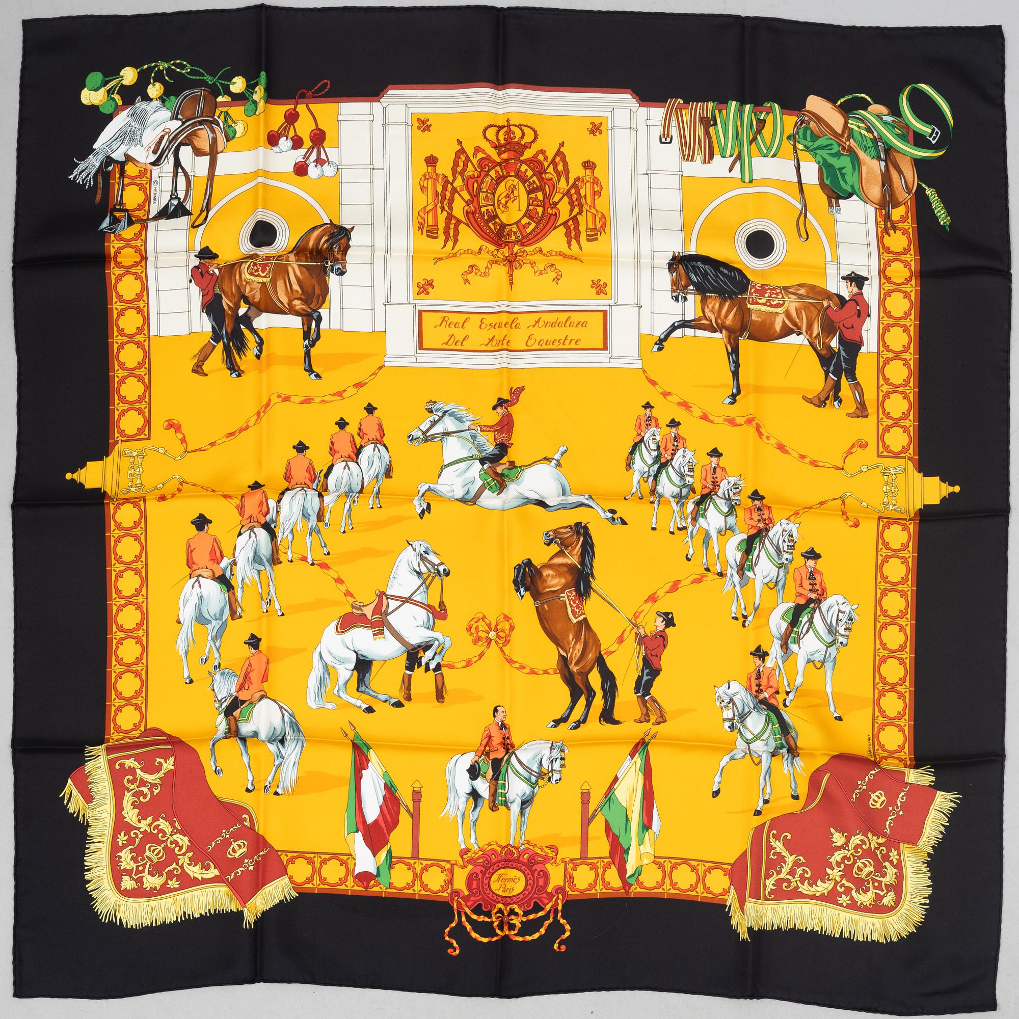 Hermès, scarf, “Royal Andalusian School”.