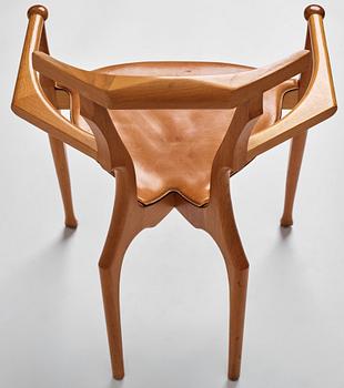 Oscar Tusquets Blanca, a set of 8 oak chairs, "The Gaulino Chair", Carlos Jane, Spain, first edition ca 1987-1988.