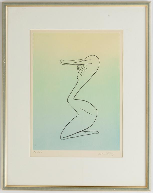 Man Ray, etching and aquatint in colours, signed and numbered 94/100.