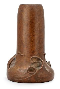 574. A Hugo Elmqvist Art Nouveau patinated bronze vase, by Elsa Kock, Stockholm, early 1900's.
