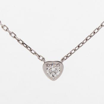 Cartier, kaulakoru, "d'Amour", 18K valkokultaa ja briljanttihiottu timantti.