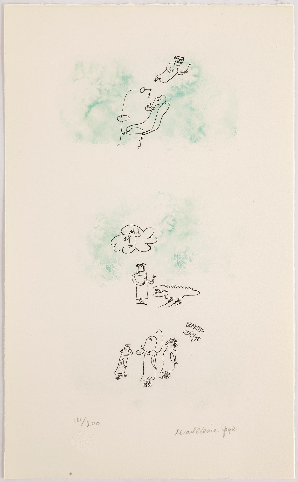 Madeleine Pyk, lithograph in colours, signed 161/200.