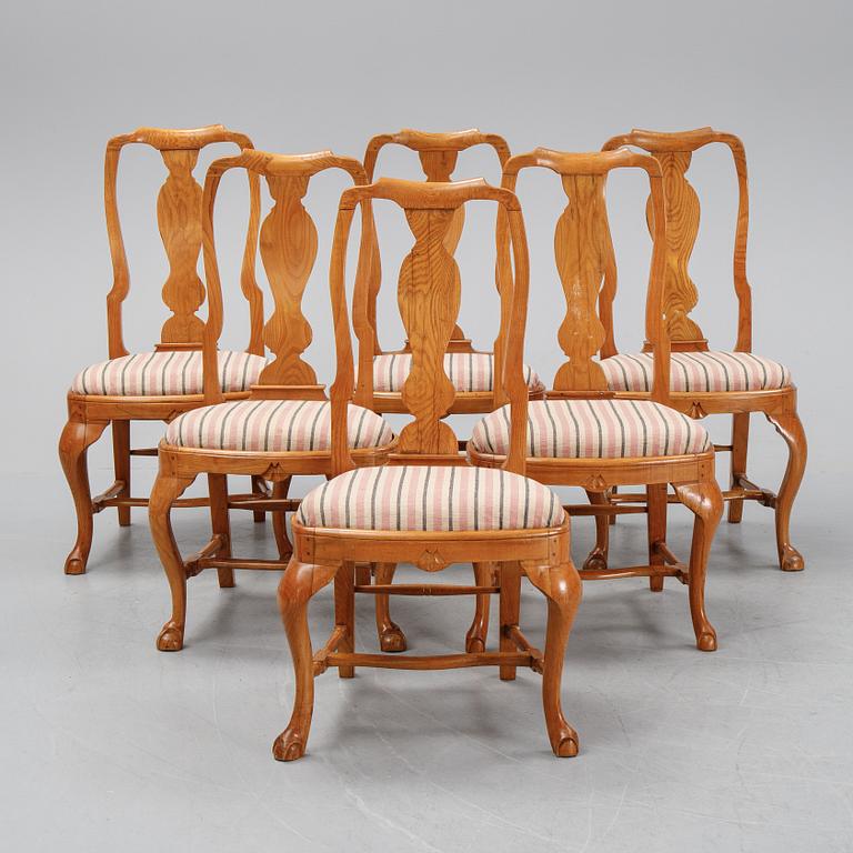 A set of six Rococo chairs, second half of the 18th century.