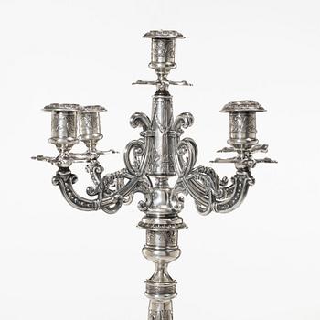 Candelabrum, silver, Isaac (Icek) Ehrlich, Warsaw, circa 1900.