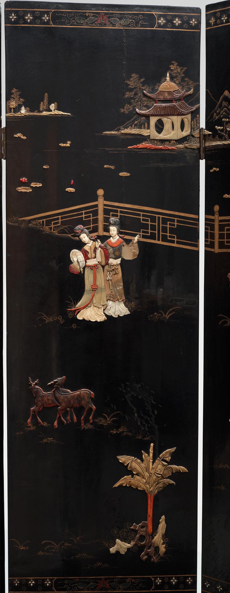 VIKSKÄRM, sexdelad, Kina, tidigt 1900-tal.