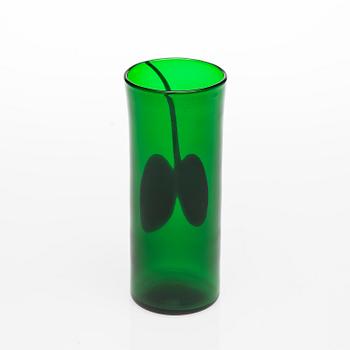 VAS, glas, signerad Heikki Orvola Nuutajärvi Notsjö. 1970-talets början.