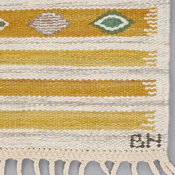 Barbro Nilsson, A CARPET, "Hjortron", flat weave, ca 136,5 x 86,5 cm, signed AB MMF BN.