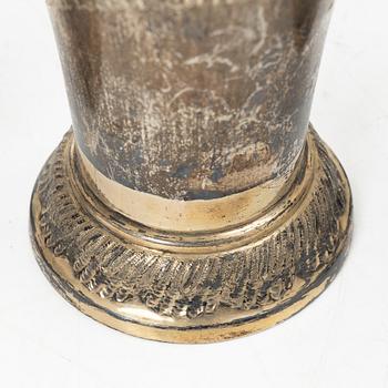 Bägare, 9 st, silver, KG Markströms, Uppsala 1905-1918.