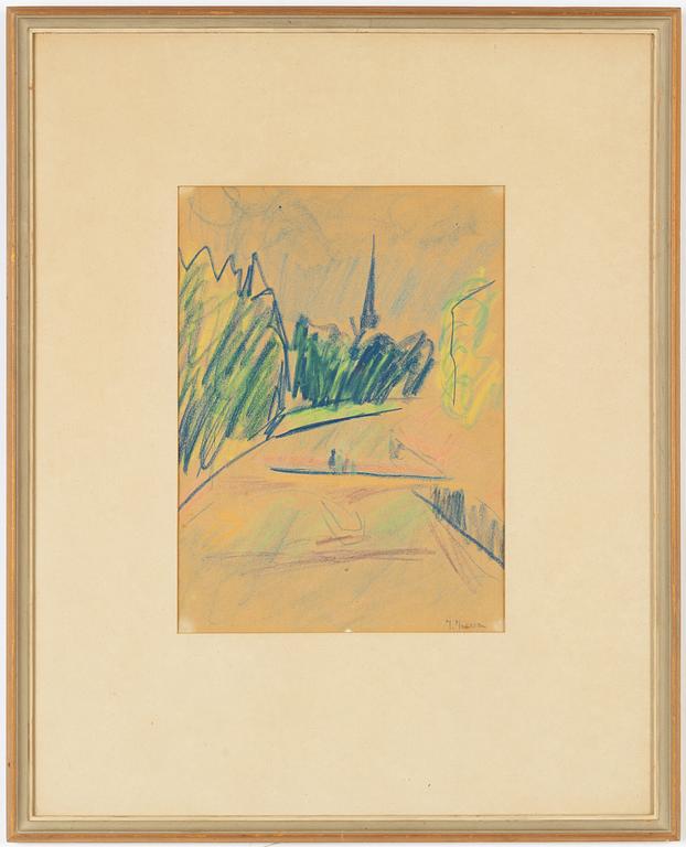 Ivan Ivarson, pastel, signed.