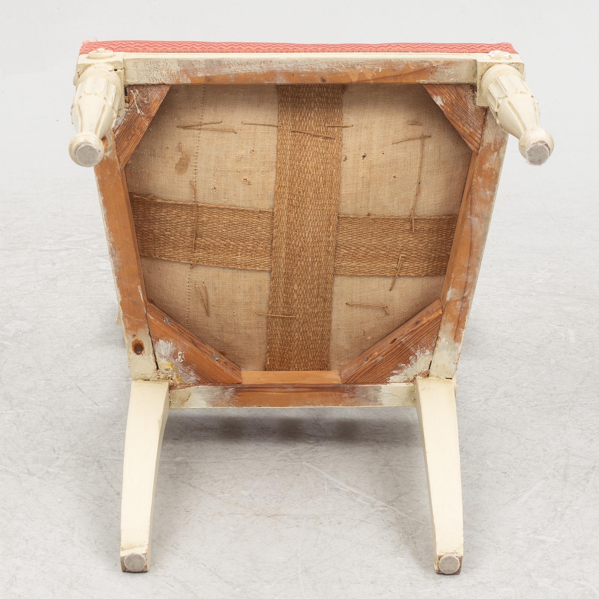 A set of five late Gustavian chairs, circa 1800.