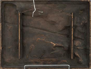 KIMMO PYYKKÖ, relief, brons, sign. och dat. -87.