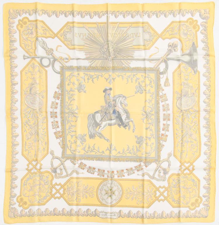 Hermès, a 'Ludovicus Magnus' silk scarf.
