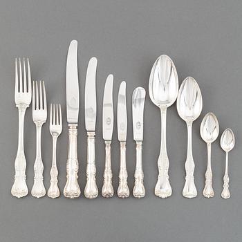 CG Hallberg, besticksuppsättning, 179 delar, silver, "Prins Albert", Stockholm, bl a 1948.