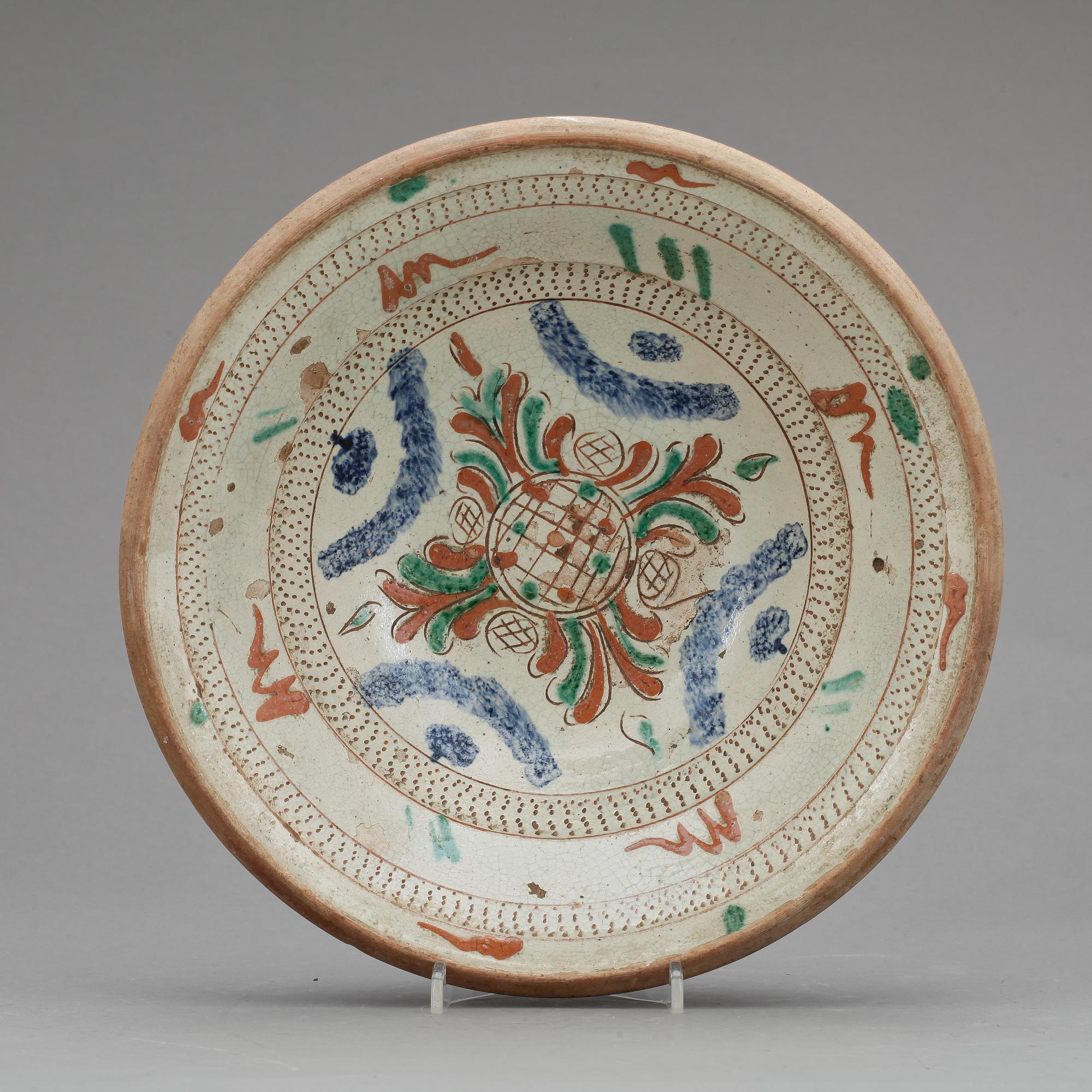 SKÅLFAT, lergods, allmoge, 1800-tal.