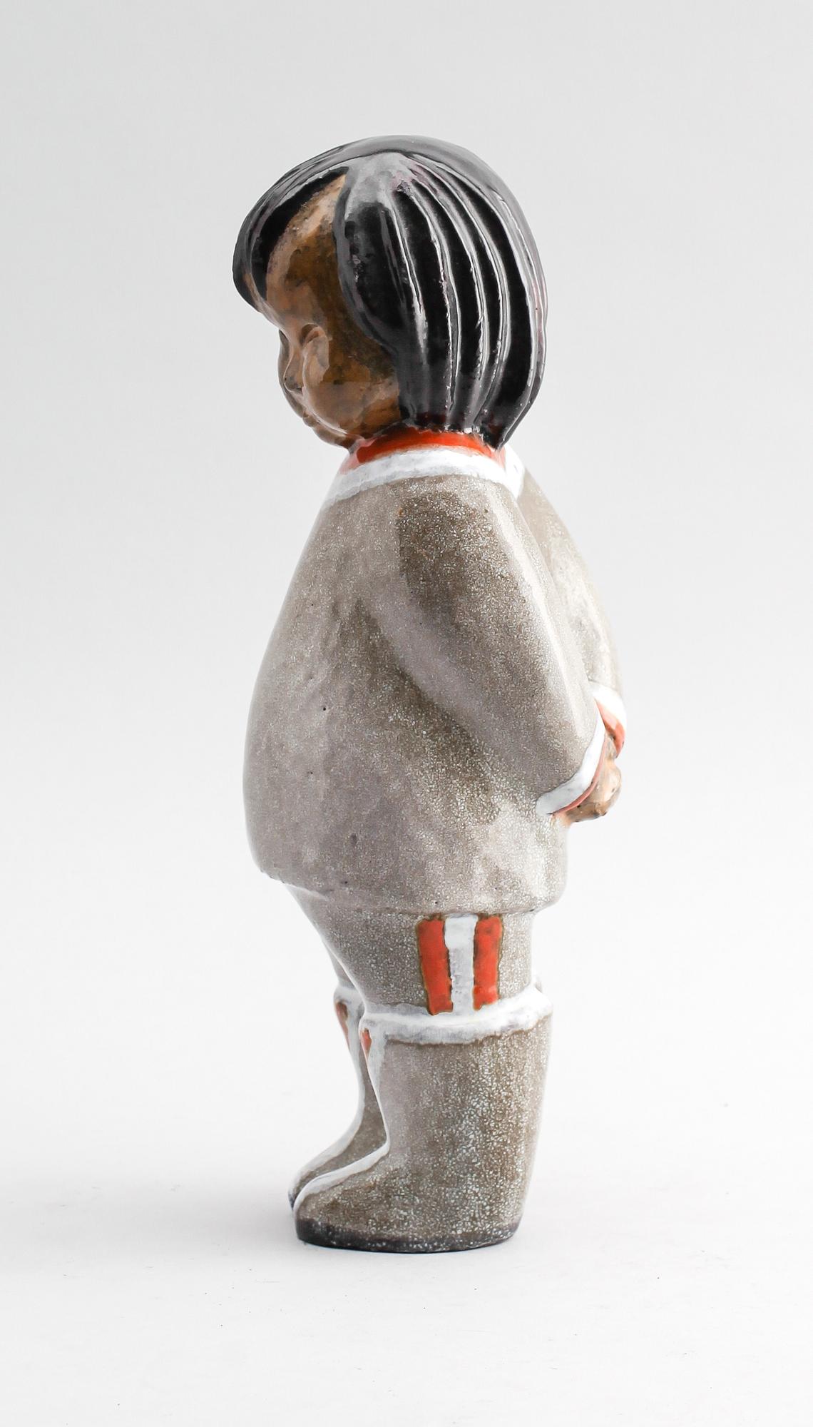 FIGURIN, keramik, "Eskimå", Vicke Lindstrand, Upsala-Ekeby.