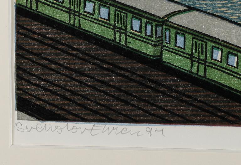 SVENOLOV EHRÉN, färglitografi, signerad, daterad -94 och numrerad 1/250.