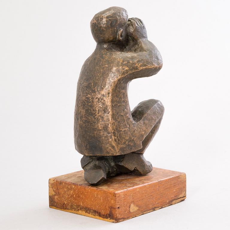 ENSIO SEPPÄNEN, bronze sculpture, signed and dated-63 (on the base).