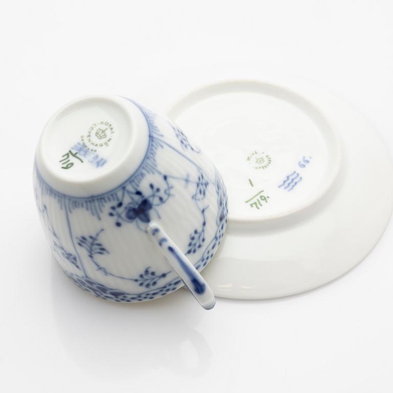 Royal Copenhagen, service pieces, 15 pcs, porcelain, "Blue Fluted", Denmark.