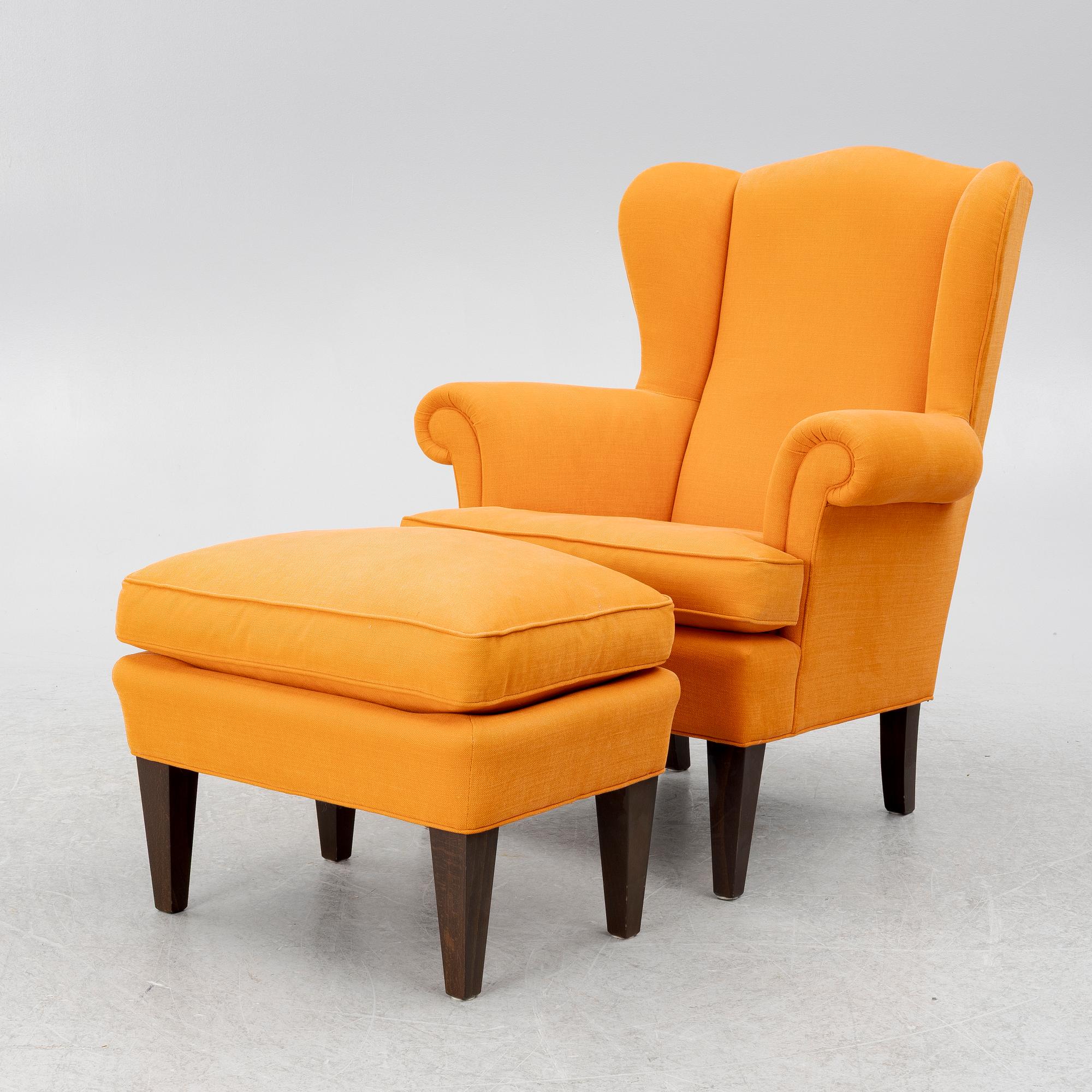Armchair with footstool, Jio Möbler.