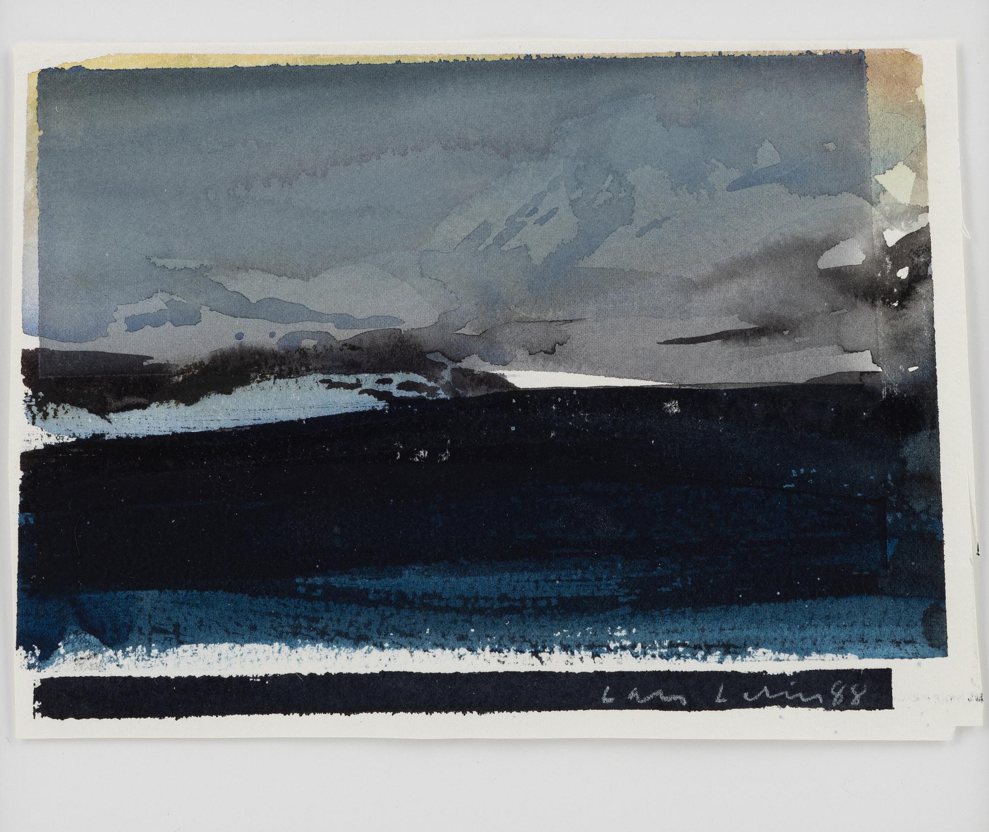Lars Lerin, watercolour, signed Lars Lerin and dated 88.