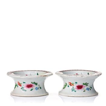 987. A pair of famille rose salts, Qing dynasty, Qianlong (1736-95).