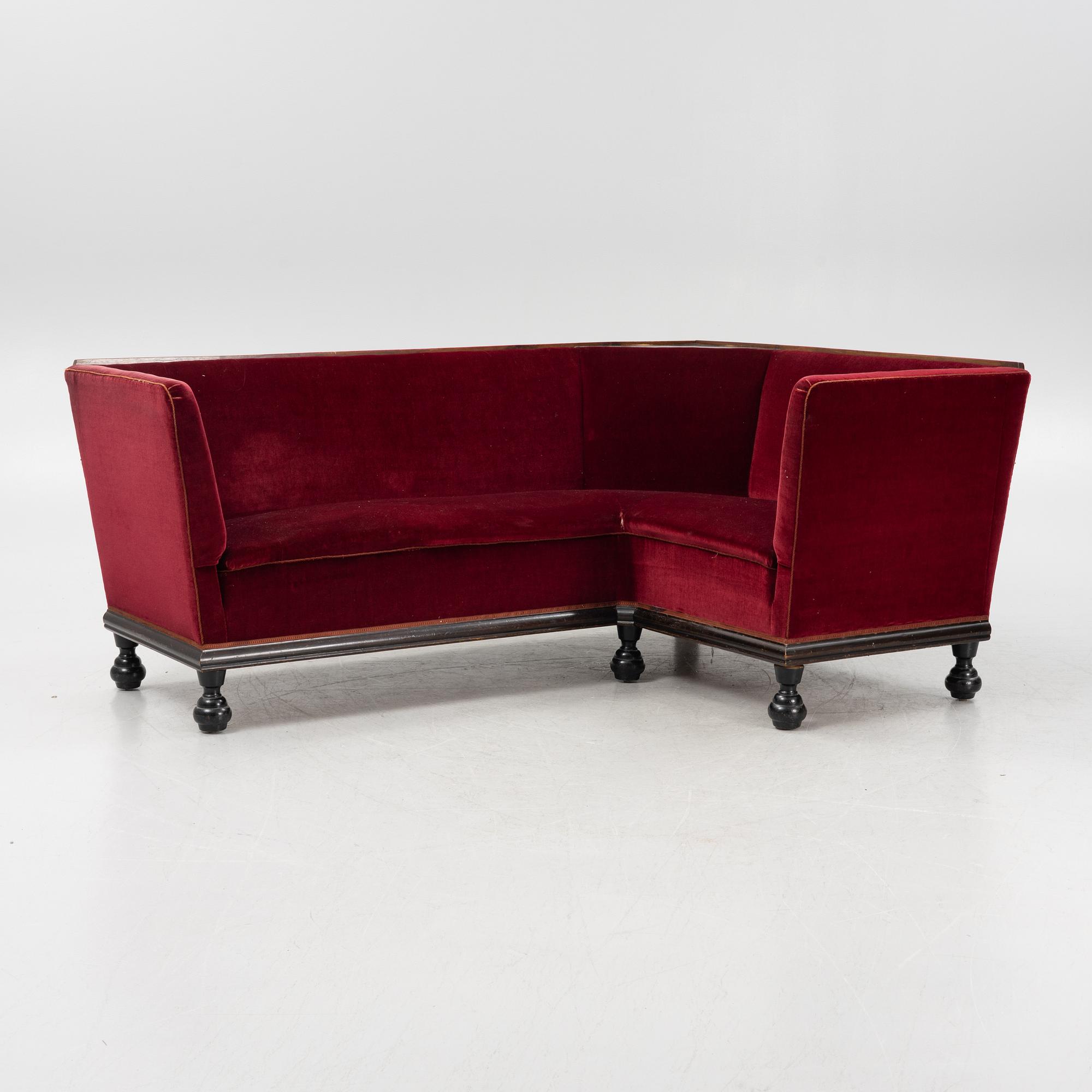 Otto Schulz, attributed to, corner sofa, Boet, Gothenburg 1920-30-tal.