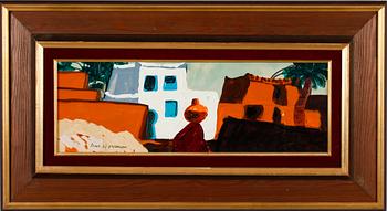 LARS NORRMAN, olja på pannå, sign.