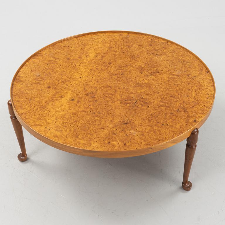 Josef Frank, a model '2139' burr elm veneered coffee table, Svenskt Tenn, after 1985.