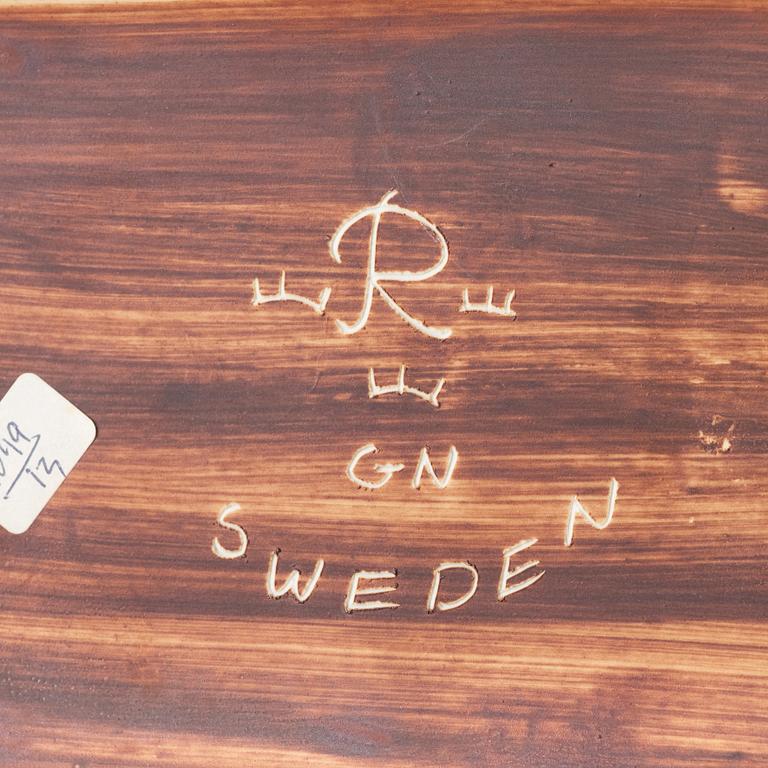 Gunnar Nylund, skulptur, "Androcles och lejonet", Rörstrand 1950-tal.