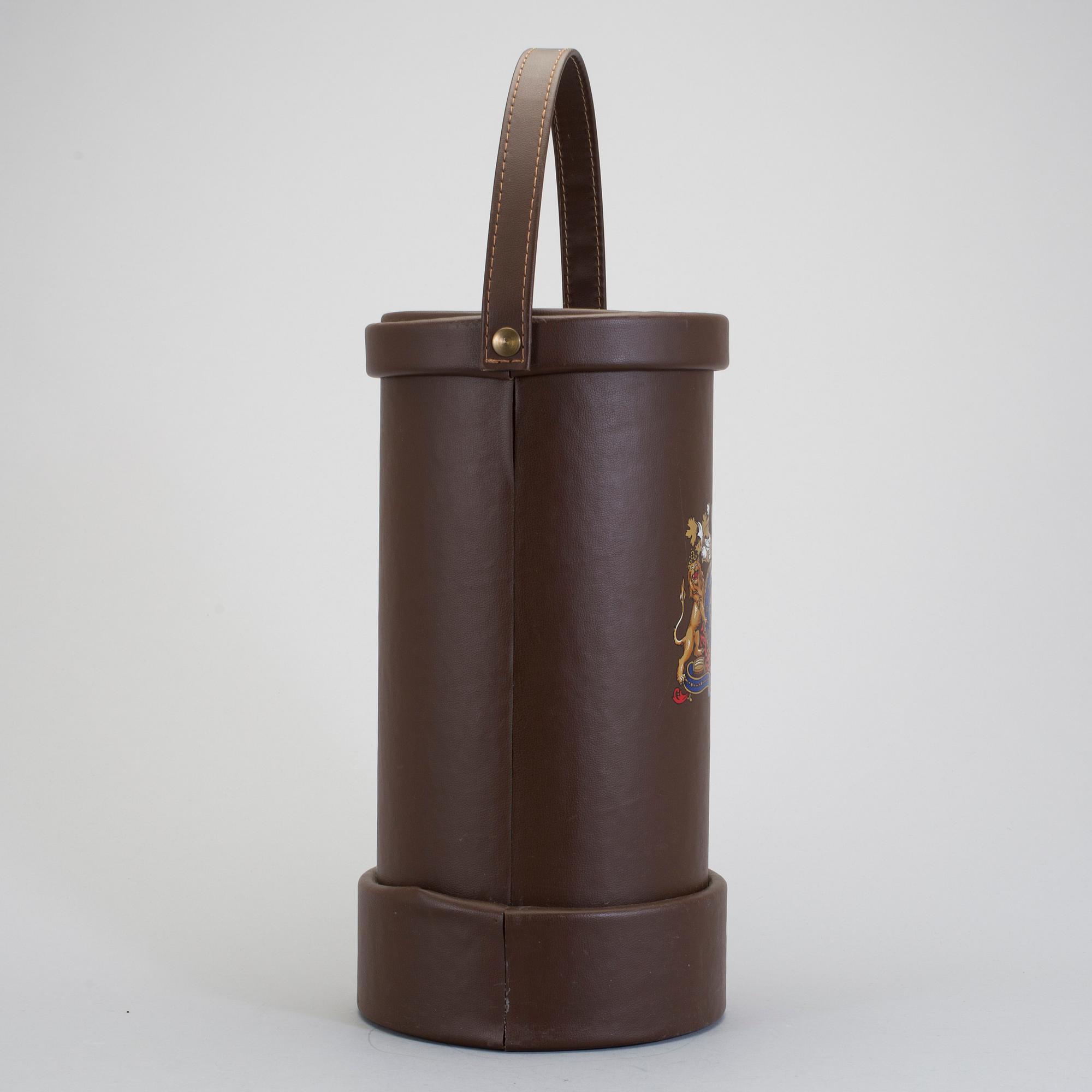 PARAPLYSTÄLL, läder, 1900-talets andra hälft.
