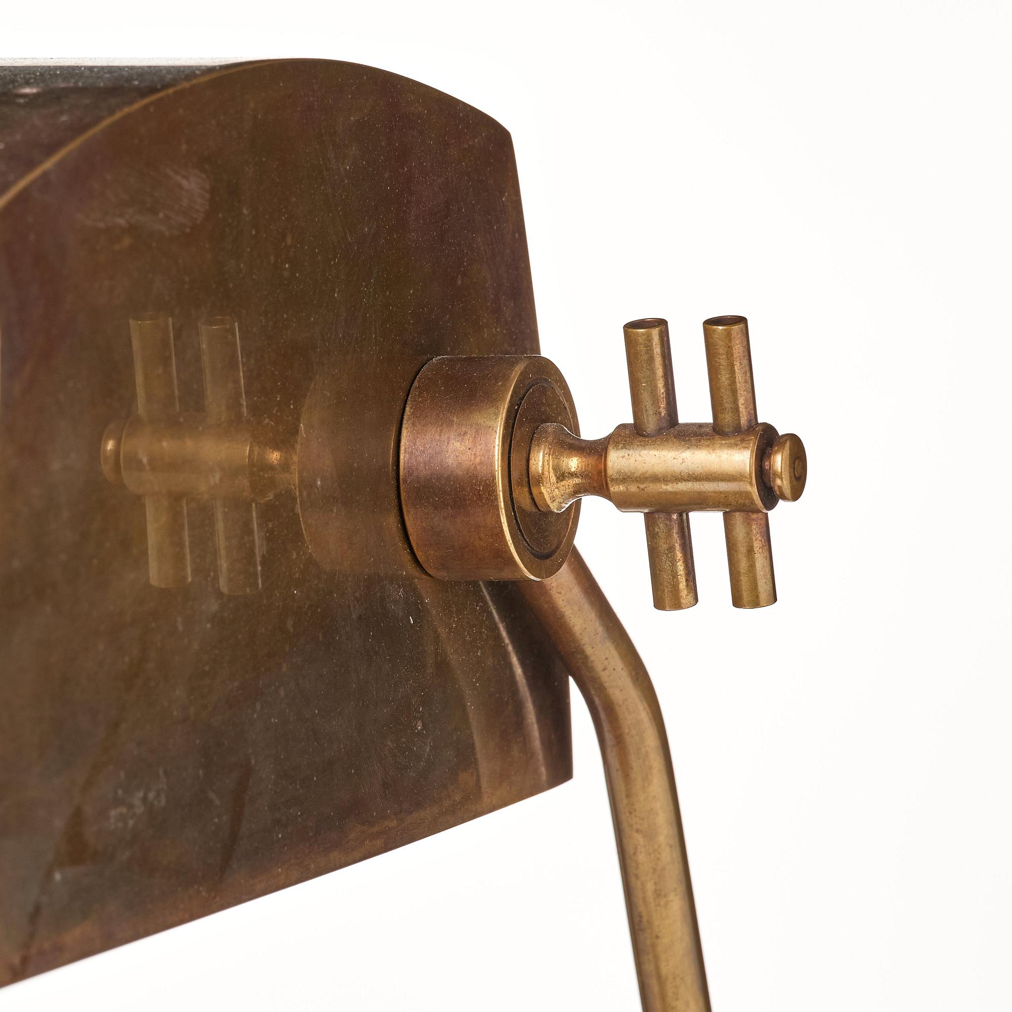 An Austrian brass table lamp, Vienna 1928.