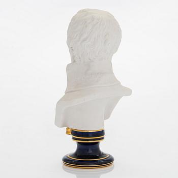 A biscuit bust of Napoleon Bonaparte, Sèvres, France.