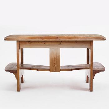 Carl Westman, a stained pine desk, Sweden, ca 1910.