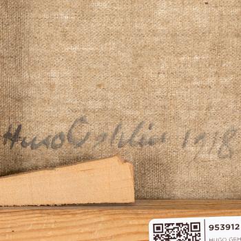 HUGO GEHLIN, oil on canvas, signed and dated 1918 verso.