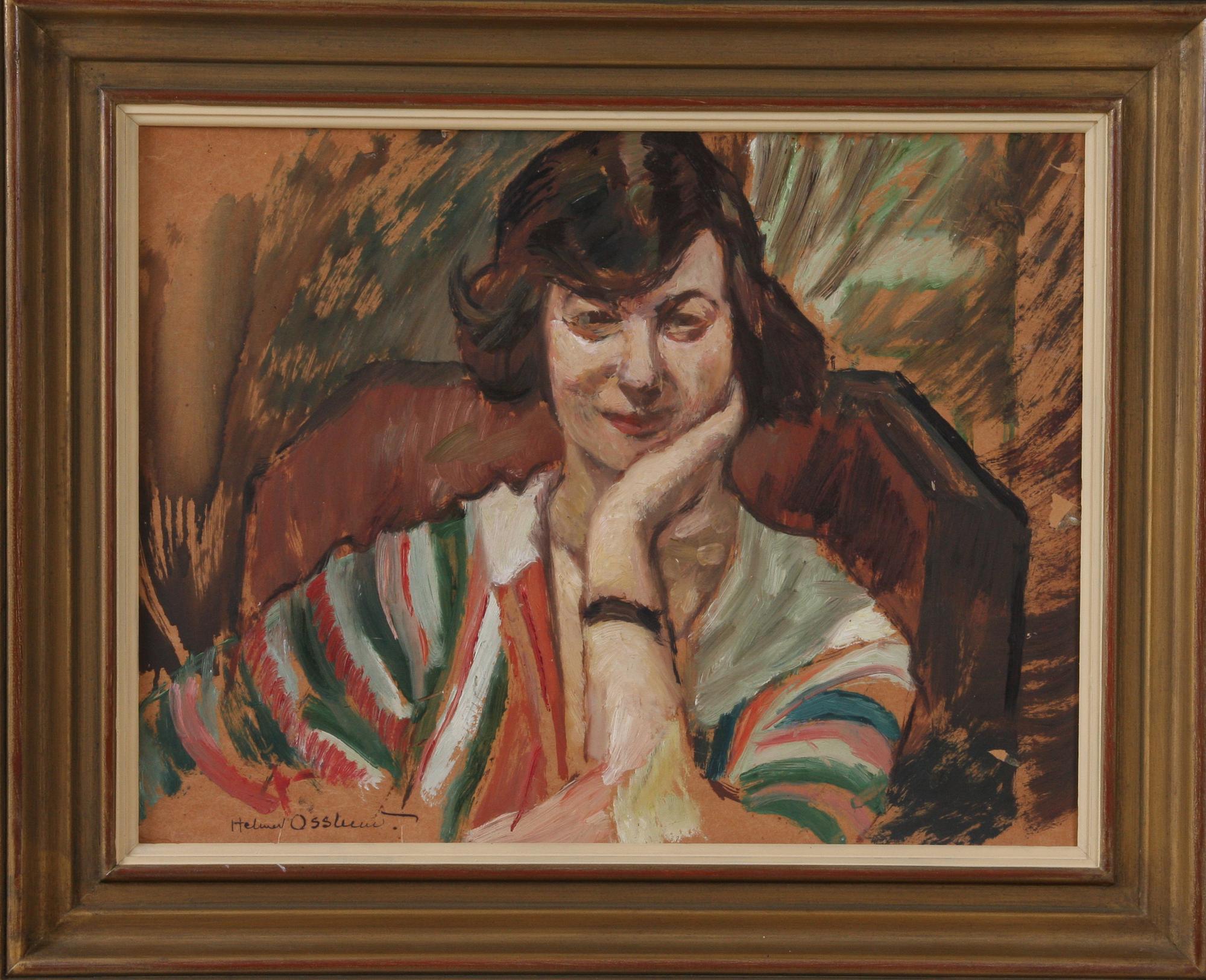 OSSLUND, HELMER, olja på kartong, sign.