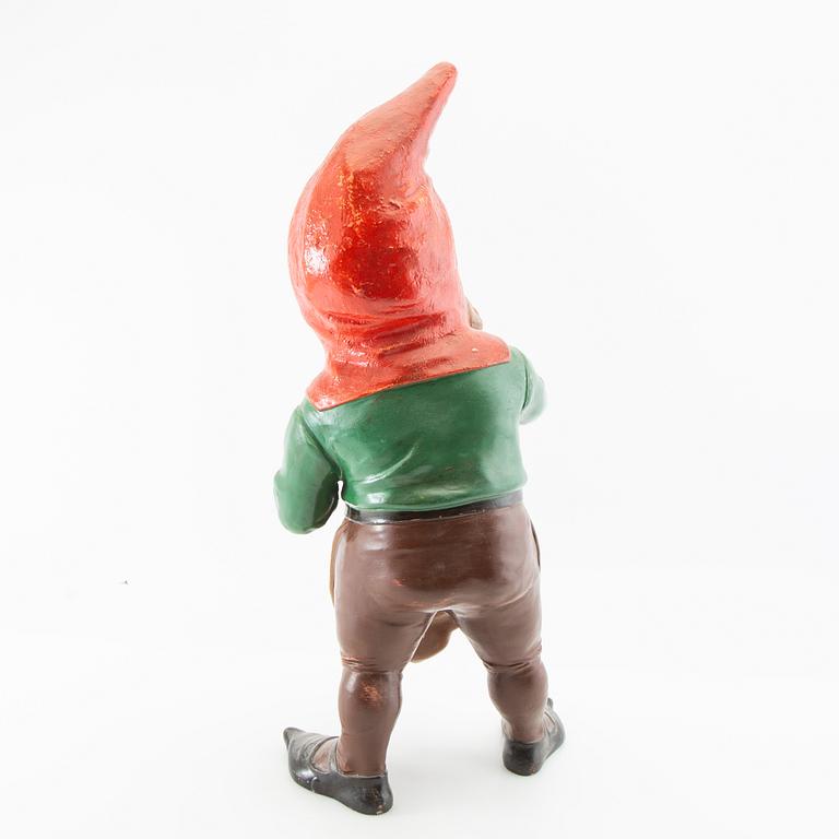 Gnome probably Germany mid/second half of the 20th century painted terracotta.