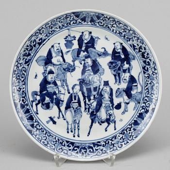 PARTI PORSLIN, 9 delar, Kina. 1800-1900-tal.