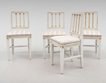 STOLAR, 4 st, gustaviansk stil, 1800-talets andra hälft.