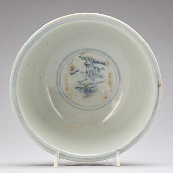 SKÅL, porslin, Sydostasien, troligen 15/1600-tal.