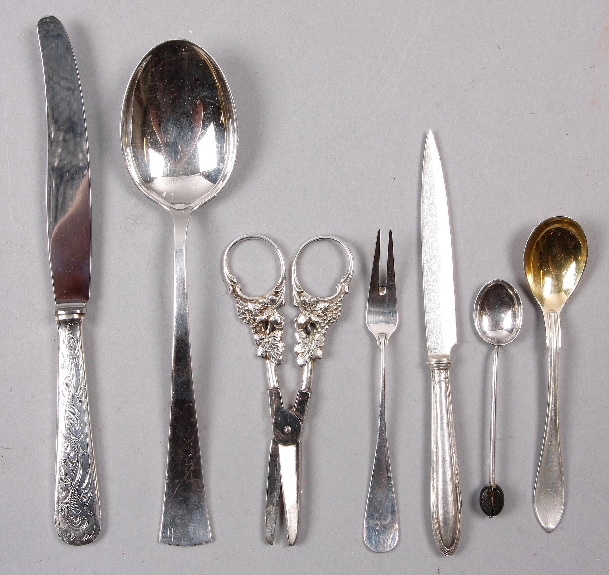 DIVERSE BESTICK, 23 delar, Sverige, Tyskland, England, 1800/1900-tal.