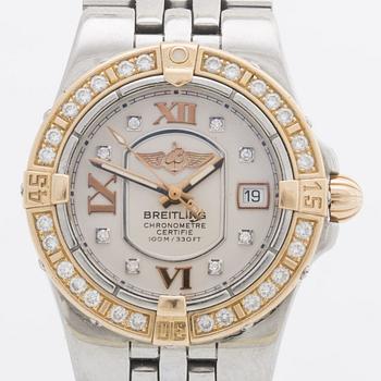 BREITLING Starliner C71340 ladies wristwatch, 100 m/330 ft, 30 mm.