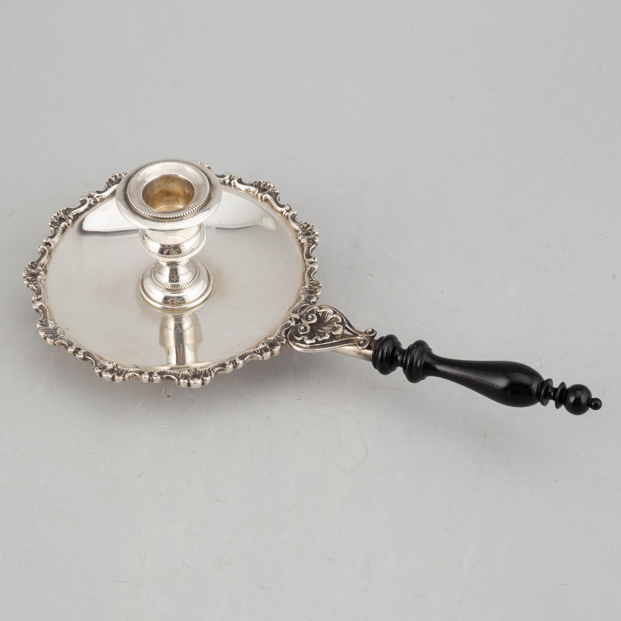 A silver chamber candlestick, B Bartolozzi, Italy circa 1950.