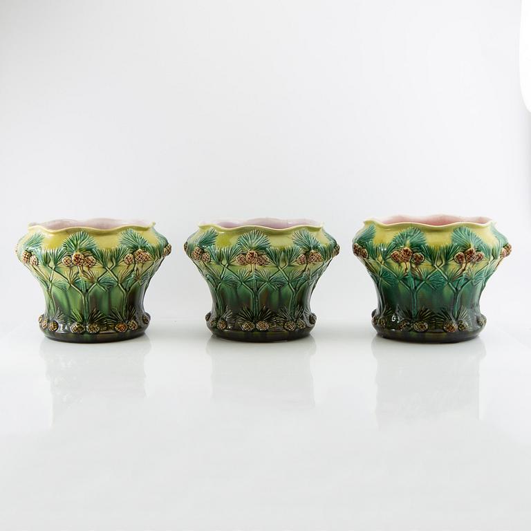 Outer covers 3 pcs Jugend, Rörstrand early 20th century stoneware.